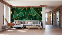 An artistic minimalist pattern mural for home decor.

