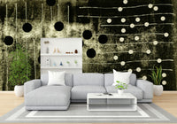 A calming abstract design wallpaper mural that defines a space.

