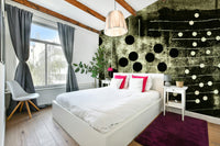 A beautiful modern art wall mural for a living room.

