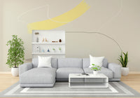 A calming abstract design wallpaper mural that defines a space.

