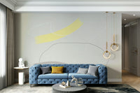 An artistic minimalist stroke mural for home decor.


