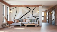 A beautiful minimalist abstract wallpaper mural with brushstrokes.

