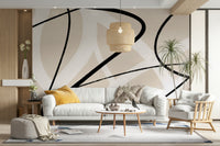 A serene modern art wall mural for your decor.

