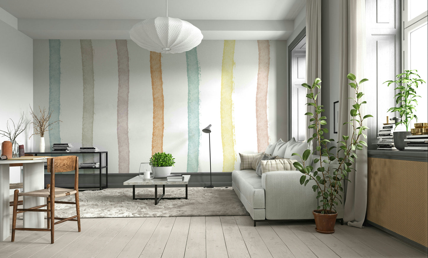 A classic watercolor effect wallpaper for walls.

