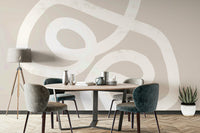 A beautiful minimalist loop wallpaper mural for a modern home.

