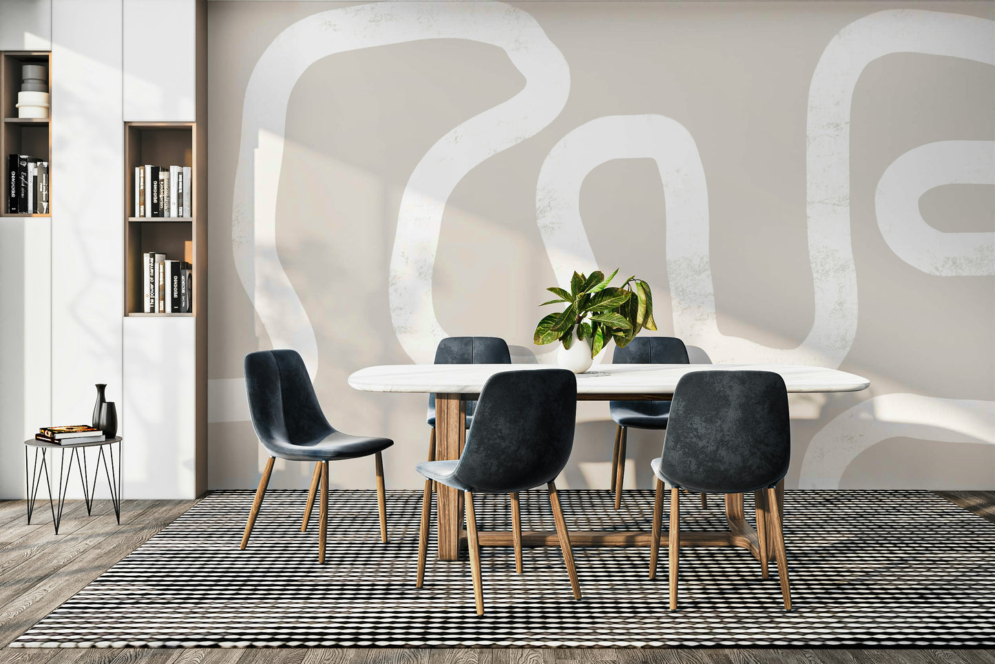 An artistic nature inspired mural for home decor.

