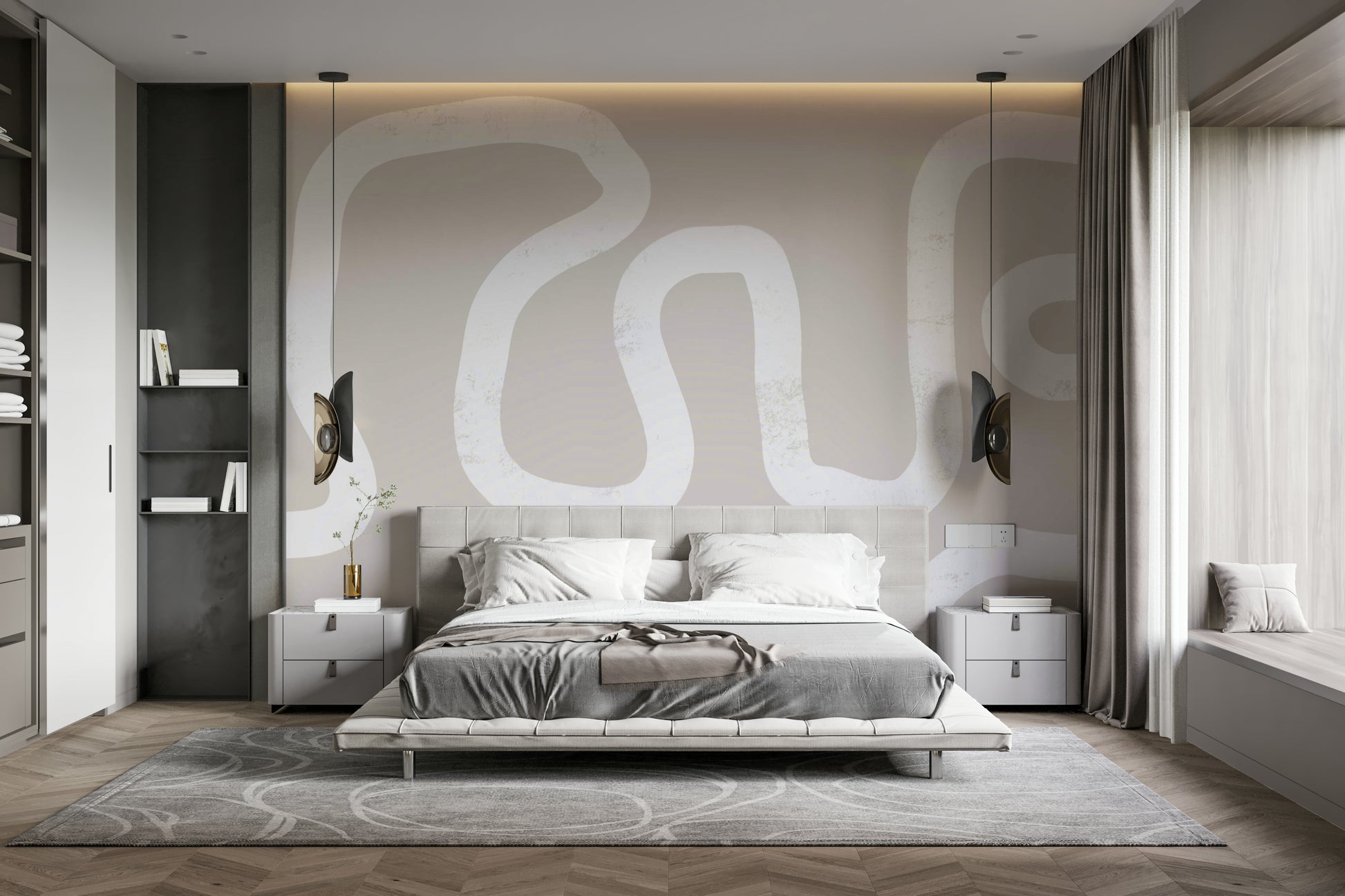 A serene nature trail wall mural for your decor.

