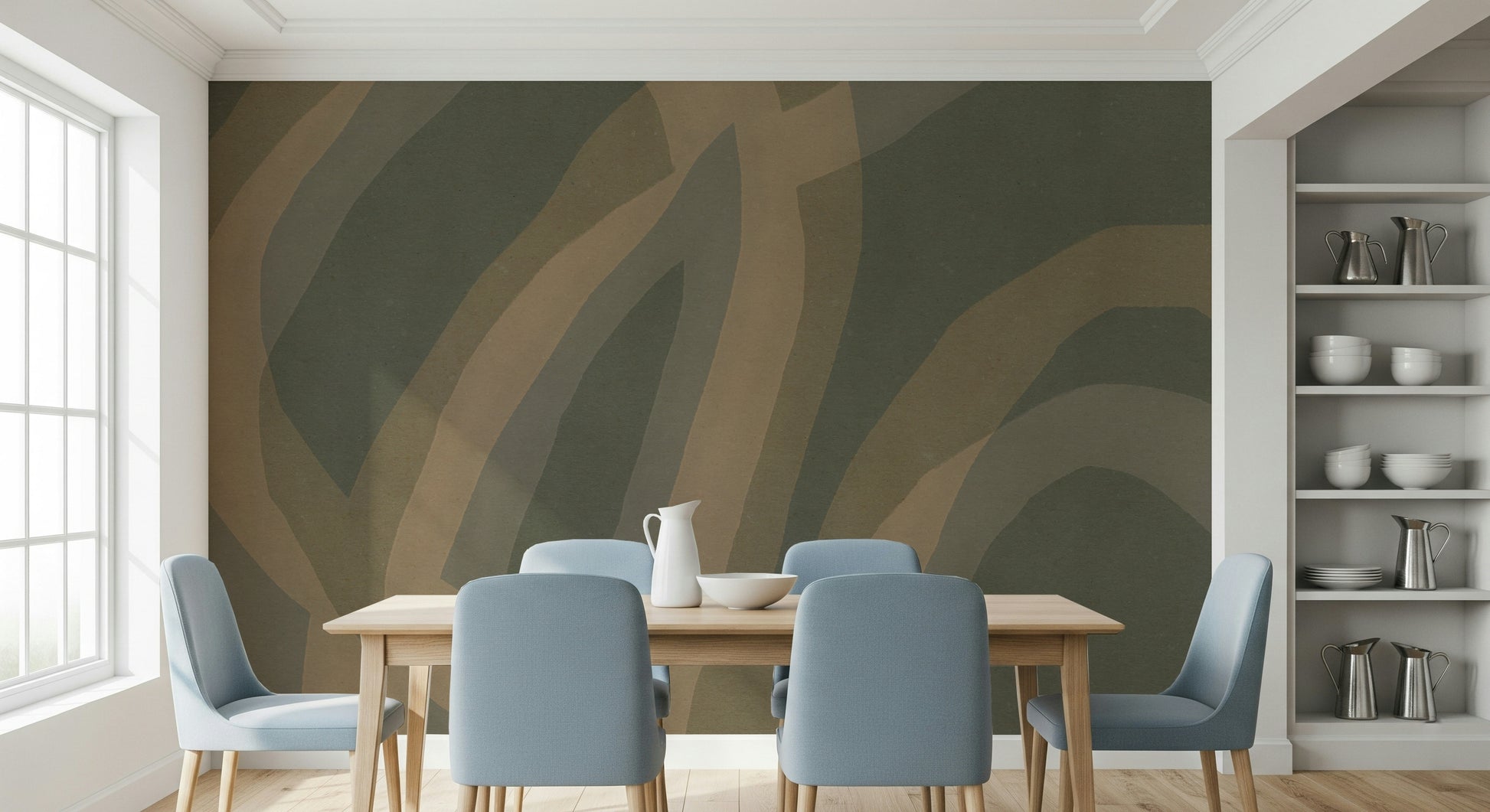 A classic forest path wallpaper for walls.

