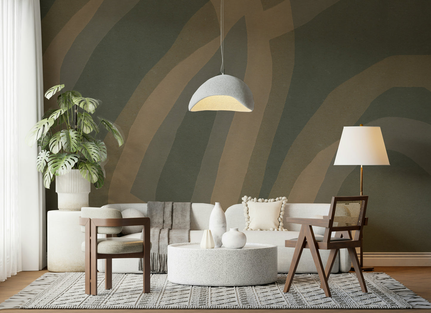 A tranquil woodland lane wall mural for your decor.

