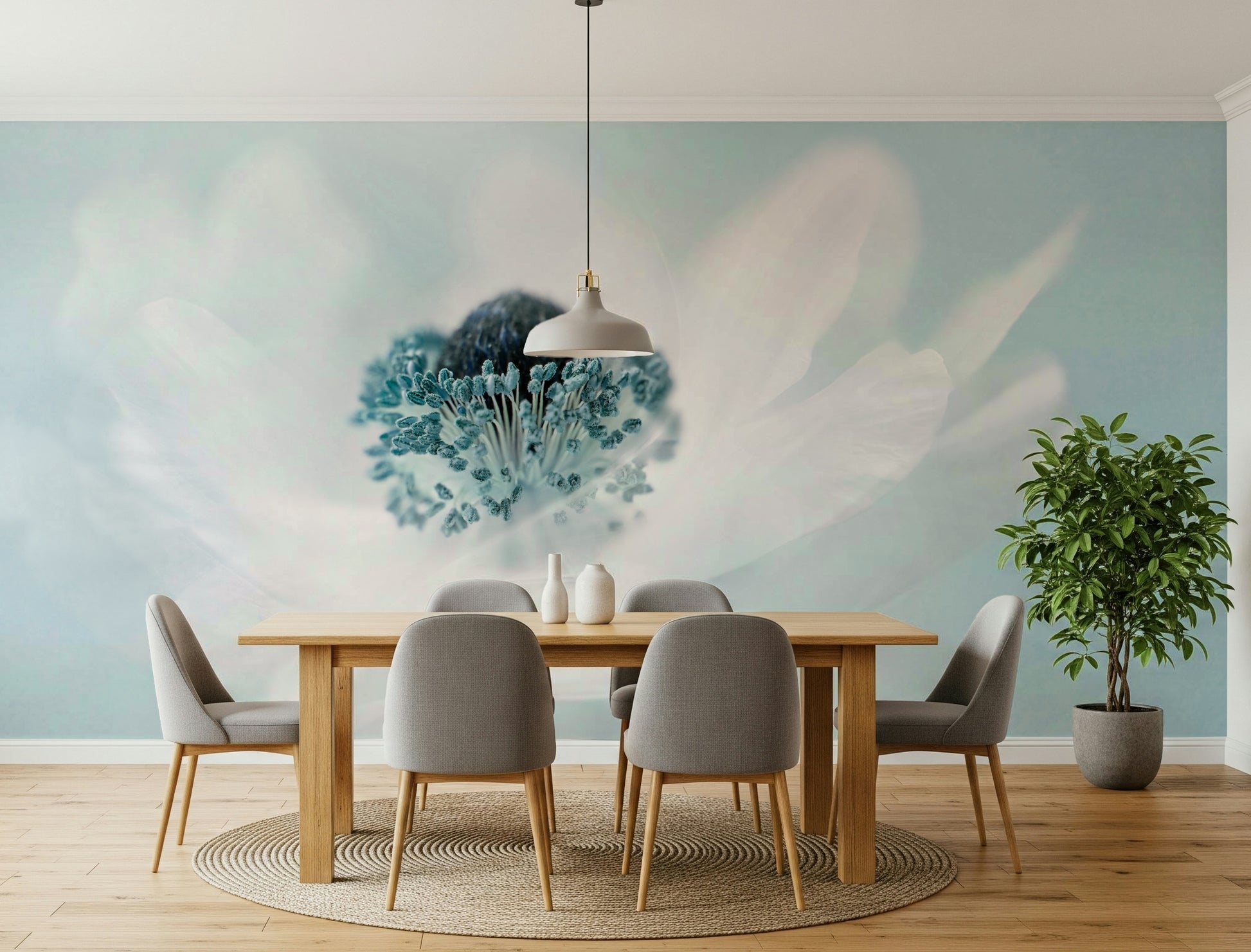 A classic floral wallpaper for walls.

