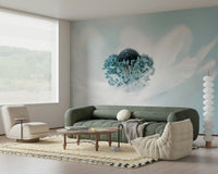 An artistic nature inspired mural for home decor.

