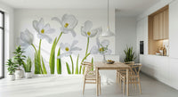 A serene floral bloom wall mural for your decor.

