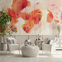A classic floral wallpaper for walls with a romantic theme.

