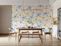 A classic soft floral wallpaper for walls.

