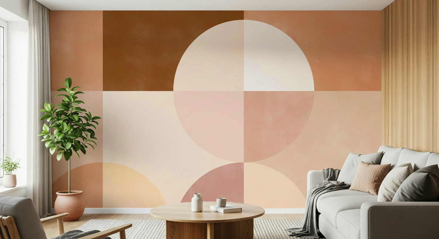 A beautiful geometric pattern wallpaper mural for a modern home.

