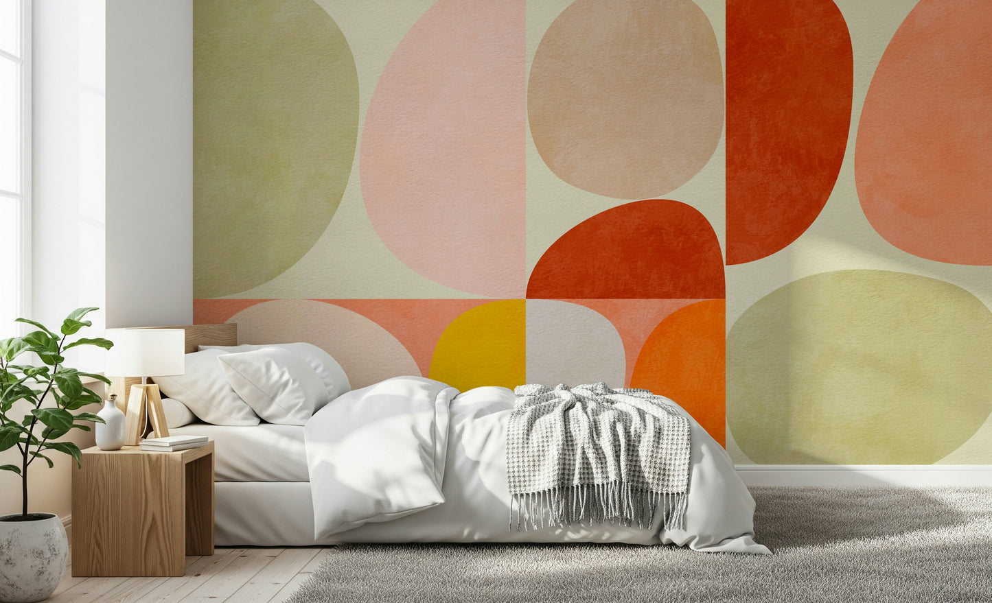 A serene abstract pattern wall mural for your decor.

