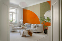 An artistic abstract design mural for home decor.

