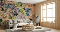 A serene subtle flower wall mural for your decor.

