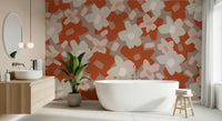 A serene subtle floral wall mural for your decor.

