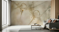 An artistic close-up water mural on minimalist wallpaper.

