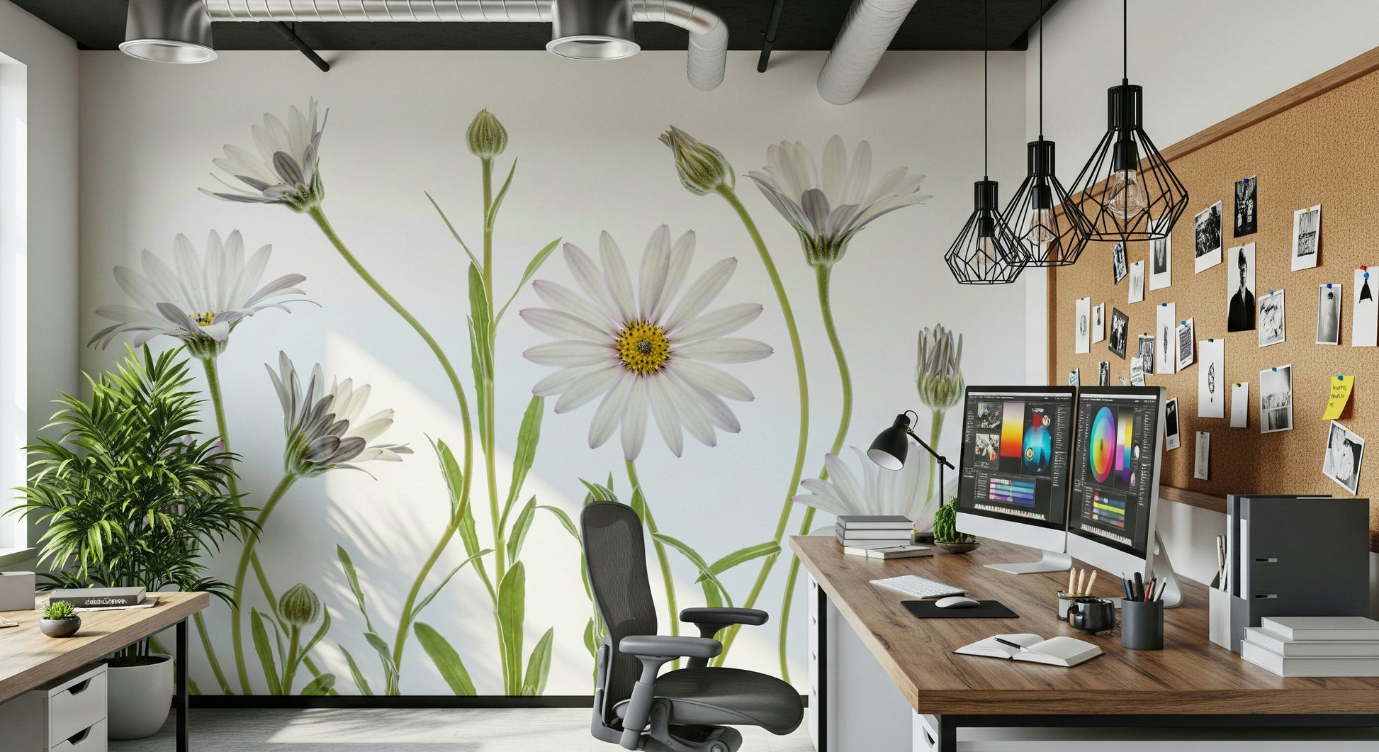 A beautiful modern art wall mural of abstract light.

