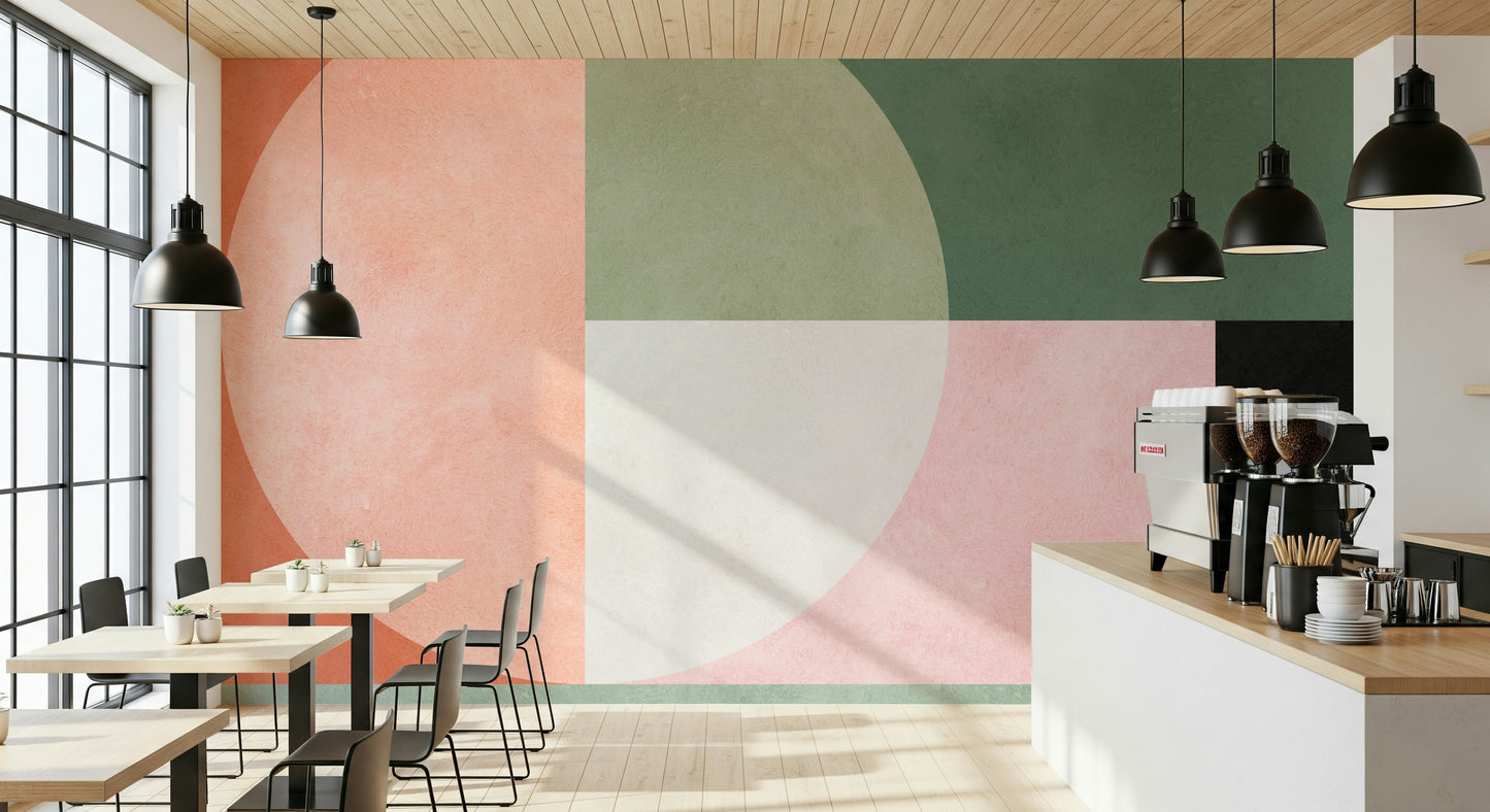 A contemplative modern design wallpaper mural for a feature wall.

