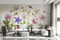 An artistic nature inspired mural for home decor.

