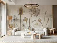 A tranquil subtle flower wall mural for your decor.

