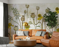 A serene botanical arrangement wall mural for your decor.


