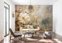 A classic soft floral wallpaper for walls.

