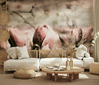 An artistic nature inspired mural for home decor.

