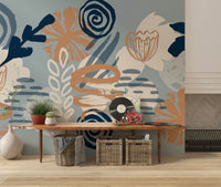 A classic floral wallpaper for walls with a modern theme.

