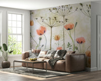 An artistic nature inspired mural for home decor.

