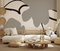 A contemplative modern design wallpaper mural for a feature wall.

