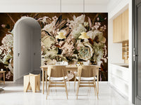 A serene subtle flower wall mural for your decor.

