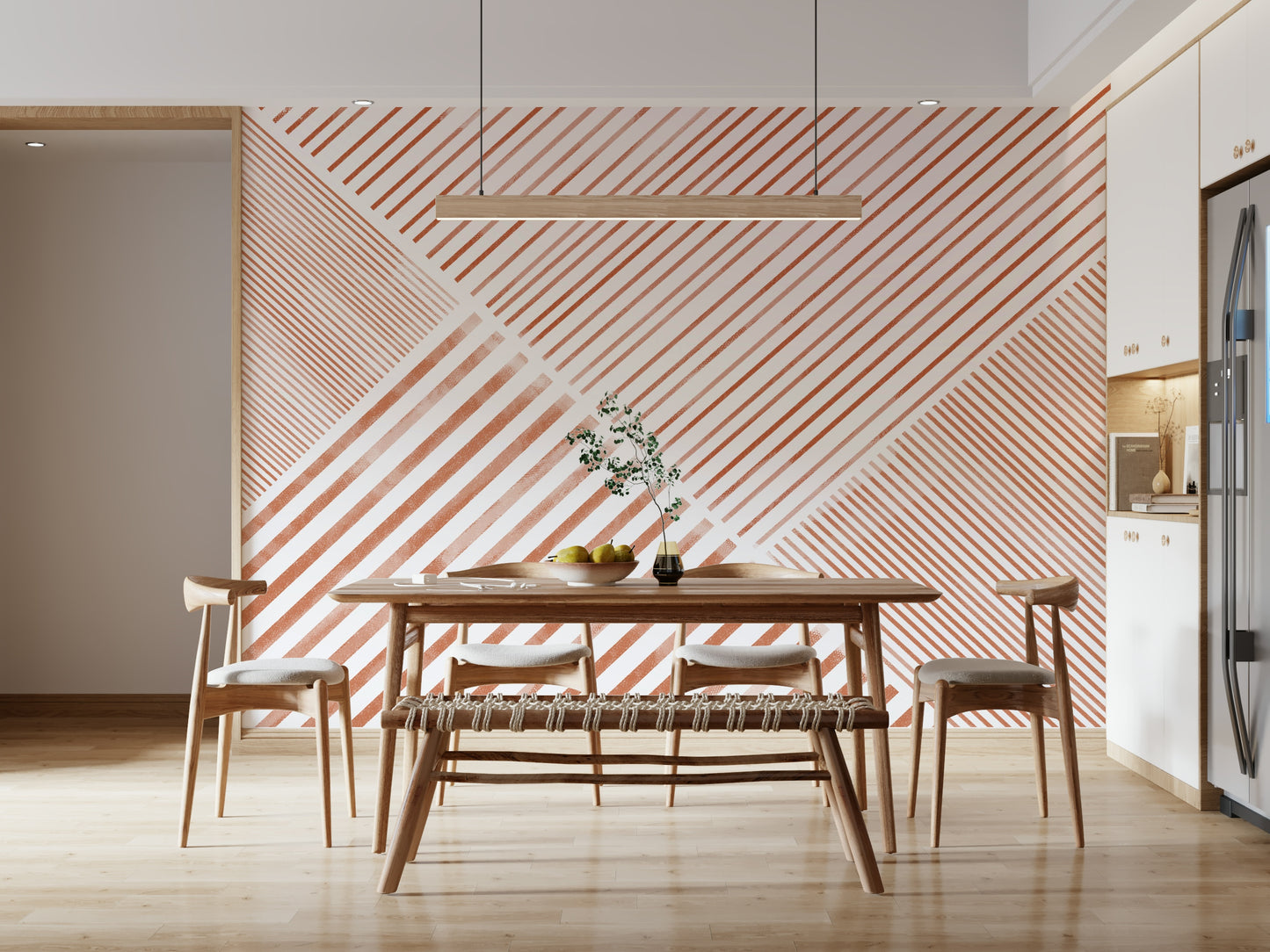 A classic stripe design wallpaper for walls.