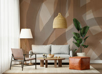 A beautiful modern art wall mural for a living room.

