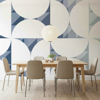 A beautiful modern art wall mural for a living room.