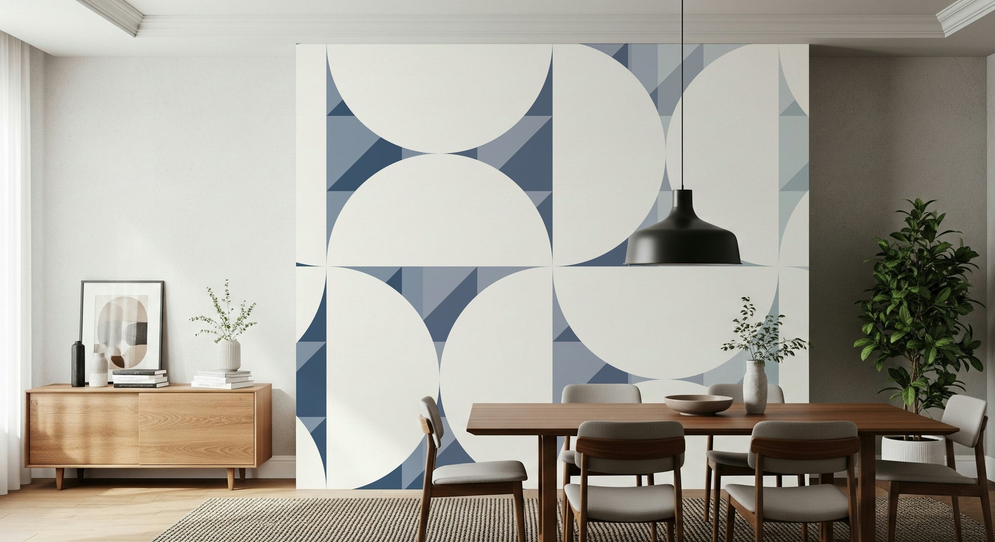 A serene abstract pattern wall mural for your decor.