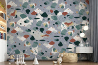 A beautiful modern art wall mural of abstract stone.