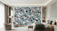 A serene abstract stone wall mural for your decor.