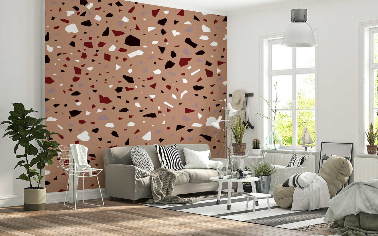 A beautiful seamless polished stone wallpaper mural for a modern home.