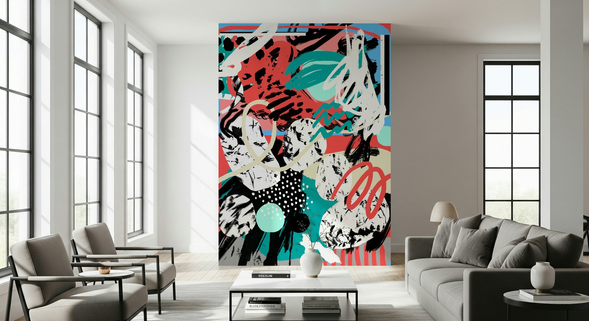 A classic moon design wallpaper for walls.