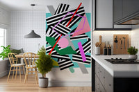 A contemplative dramatic design wallpaper mural for a feature wall.

