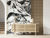 A serene majestic mountain wall mural for your decor.

