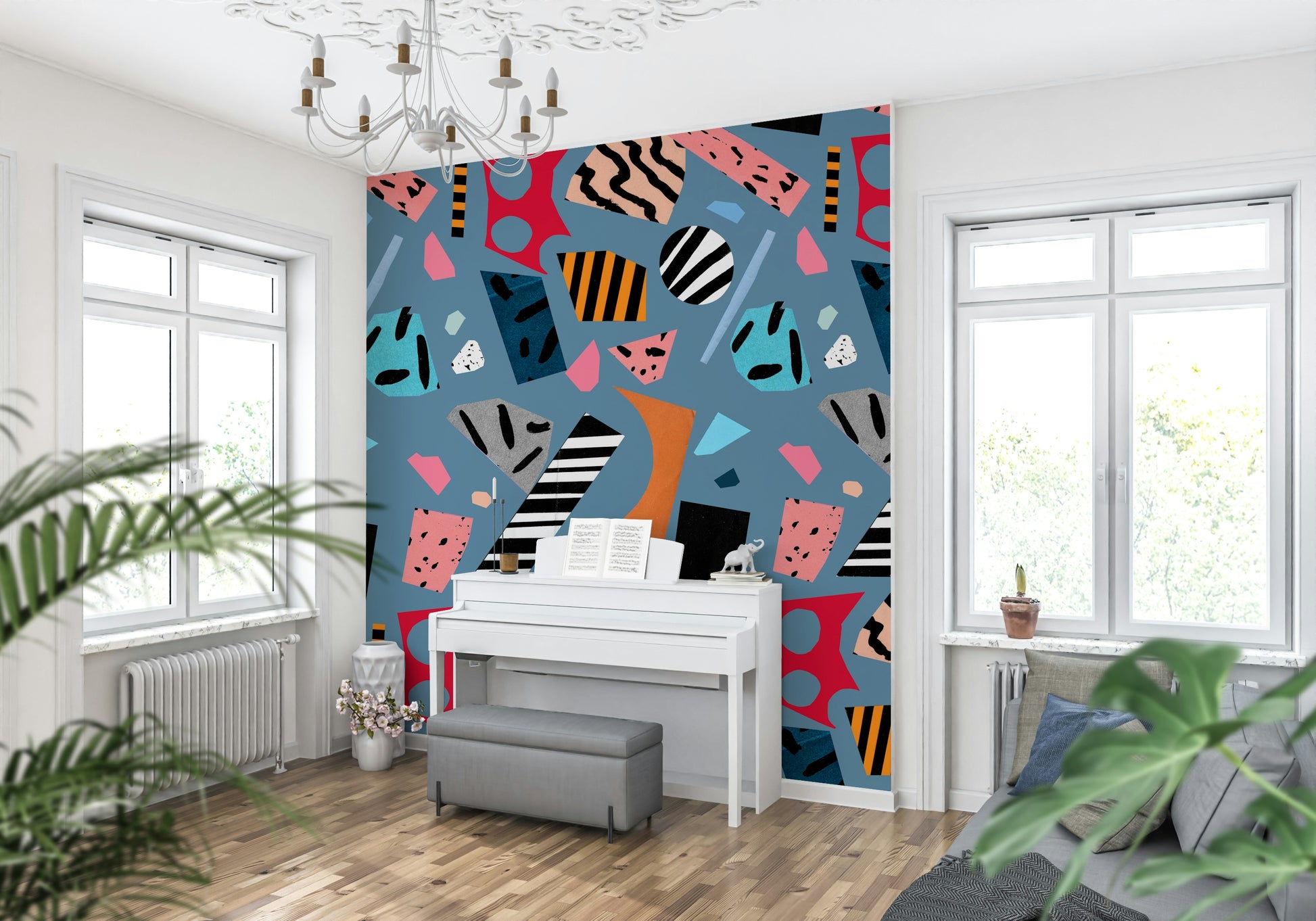 A serene abstract pattern wall mural for your decor.


