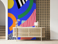 A beautiful modern art wall mural of fluid motion.

