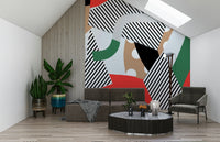 A graceful subtle liquid wall mural in rich, dynamic tones.

