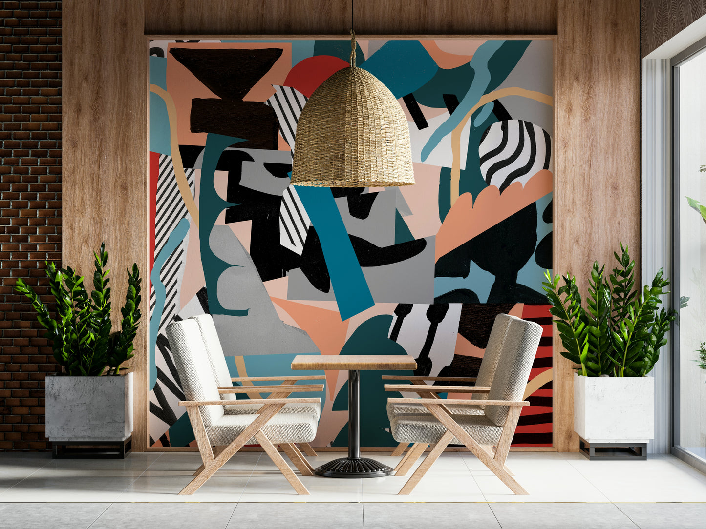 A classic abstract style wallpaper for walls.


