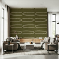 A serene geometric line wall mural for your decor.


